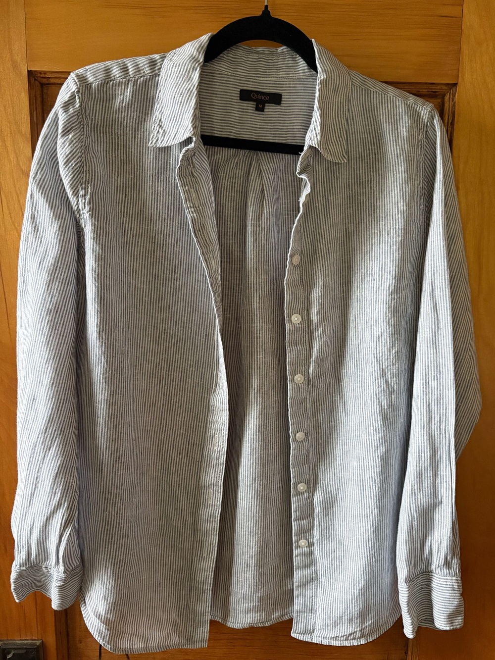 Quince Blue-White Striped Linen Shirt